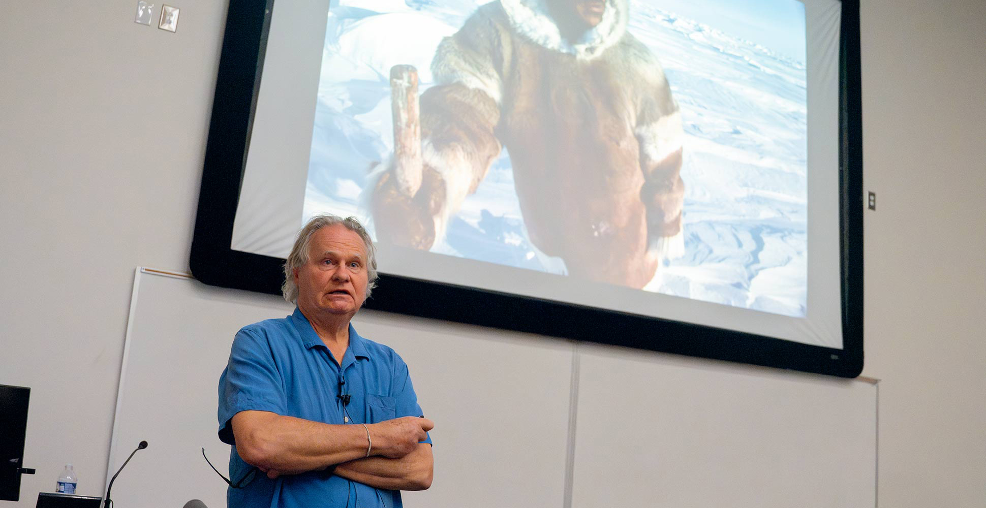 WADE DAVIS, professor of anthropology and the BC Leadership Chair in Cultures and Ecosystems at Risk at the University of British Columbia, gave the 2025 Odum Environmental Ethics Lecture as the Humanities Festival’s closing keynote event. Davis’s talk, based on his 2009 book The Wayfinders: Why Ancient Wisdom Matters in the Modern World, was presented by the Environmental Ethics Certificate Program and the Willson Center.